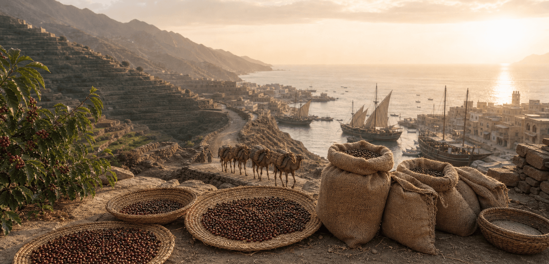 Yemeni coffee journey from mountain terraces to the Mokha port